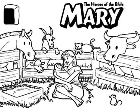 Mary The Bible Heroes Coloring Page Bibel Malvorlagen Kinder