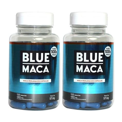 Maca Peruana 02 Potes 240 Cápsulas Blue Maca Pura Premium E Sem