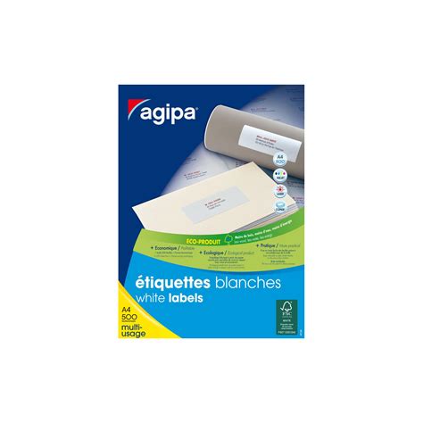 Etiquettes Blanches Permanentes 99 1x33 9 Mm 500 Feuilles APLI