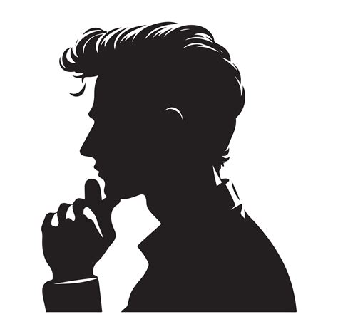 Man thinking silhouette 47746842 Vector Art at Vecteezy