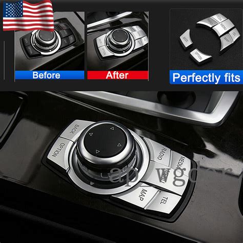 Multi Media Control Knob Idrive Button Cover Trim Fit Bmw X X X X