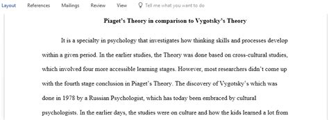 Compare And Contrast Piaget Theory To Vygotsky Theory Of Cognitive