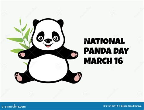 National Panda Day vector stock vector. Illustration of asia - 213143914