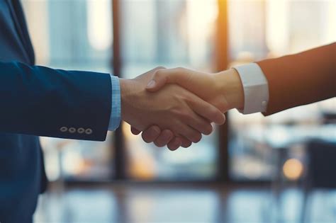 Premium Photo Businessmen Making Handshake With Partner Greeting