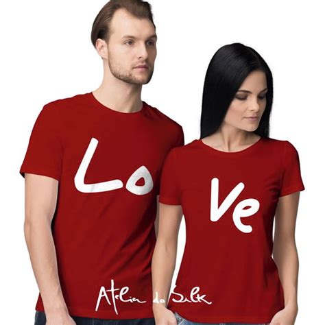 Kit 2 Camisetas Love Namorados Casal Elo7 Produtos Especiais