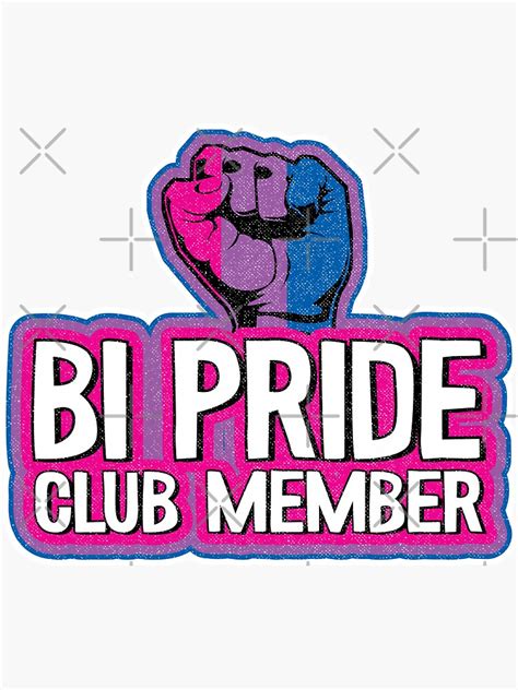 Bi Pride Club Member Funny Bi Pride Sticker For Sale By Stronzi