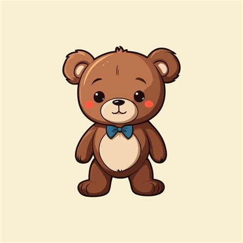 Y Un Bonito Oso De Peluche Dise O De Ilustraci N Vector Premium