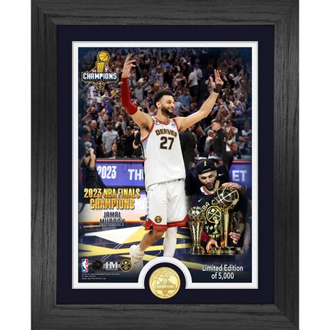 Jamal Murray 2023 NBA Champions Trophy Photo Mint | Shop the The Denver ...