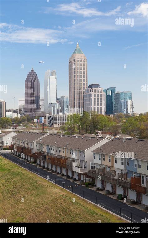 Apartment buildings and City Skyline, Atlanta, Georgia, USA Stock Photo ...