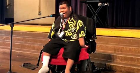 Man With Disabilities Singing Thank You Lord For Your Blessings On Me