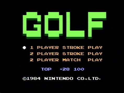 Screenshot Of Golf NES 1984 MobyGames