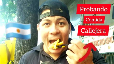 PROBANDO COMIDA CALLEJERA EN BUENOS AIRES ARGENTINA YouTube