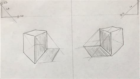 How To Draw Shadows In Point Perspective Youtube