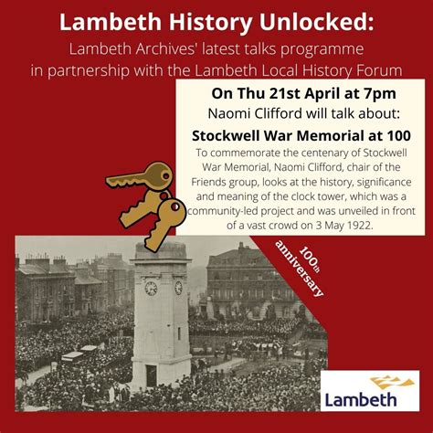 Lambeth Archives On Twitter The Next Lambethhistoryunlocked Talk