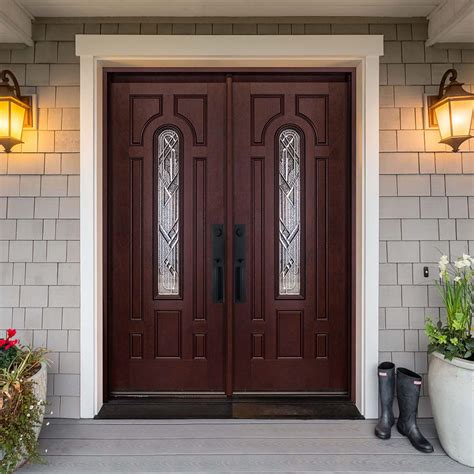 Fiberglass Entry Double Front Doors