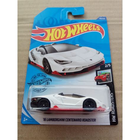 Jual Hot Wheels 16 Lamborghini Centenario Roadster White Shopee Indonesia