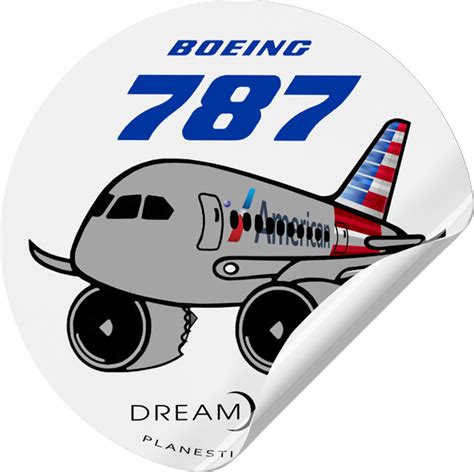 American Airlines Boeing 787 Plane Sticker