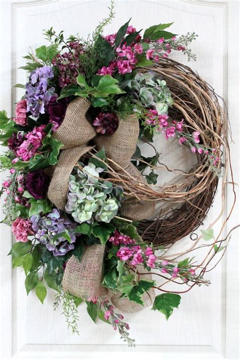 Elegant Summer Wreath Front Door Wreath Spring Wreath Country Wrea