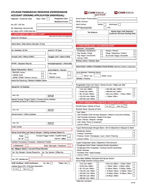 Fillable Online ACCOUNT OPENING APPLICATION INDIVIDUAL Fax Email