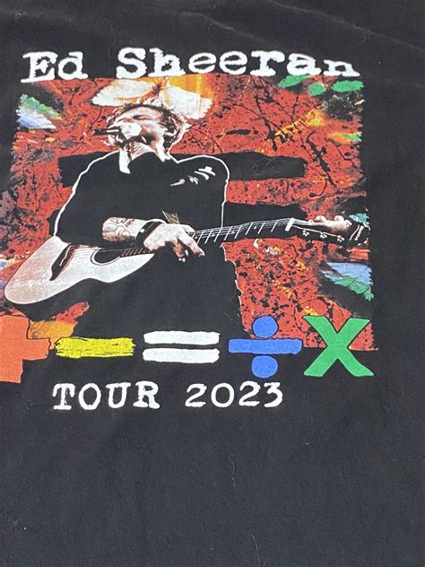 Ed Sheeran Mathematics America 2023 Tour T Shirt Grap… Gem