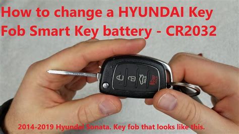 How To Change A Hyundai Remote Fob Smart Key Battery 2014 2019 SONATA