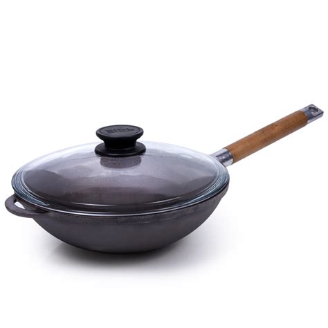 Cast Iron WOK Pan with Lid and Removable Handle | Product sku J-187469