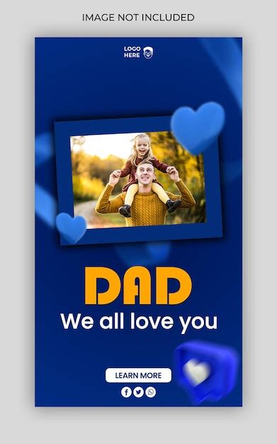 Premium PSD World Father Day Web Banner Or Social Media Template