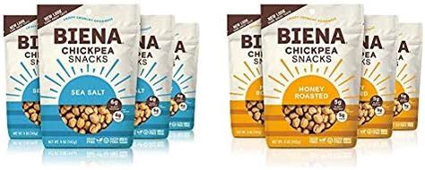 Biena Chickpea Snacks Variety Pack Sea Salt And Honey Roasted Combo