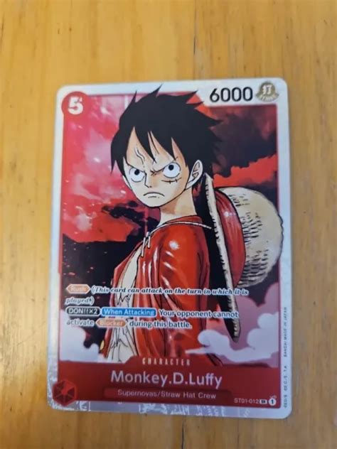 ONE PIECE TCG Monkey D Luffy ST01 012 SR carte unique Starter Deck pré