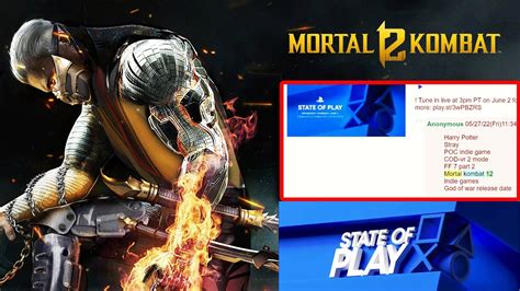 Mortal Kombat 12 No State Of Play Evento Da Sony Novo Rumor Youtube