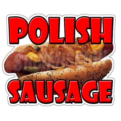 Signmission Polish Sausage Concession Decal Stand Trailer Food Sign