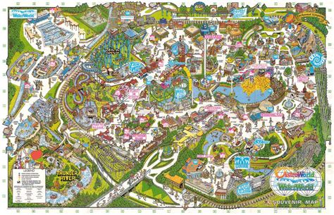 1991 Astroworld Map Astroworld And Astrodome Pinterest