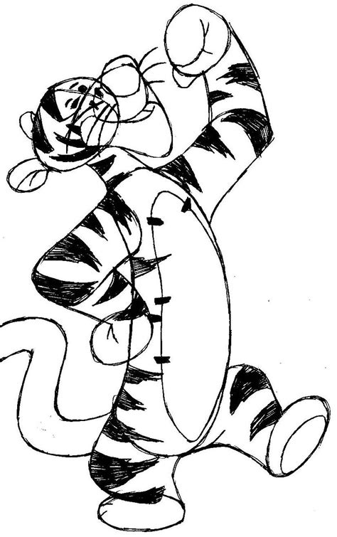 Tigger Drawing Step By Step