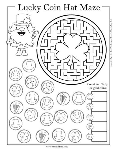 St Patricks Day Maze Superstar Worksheets