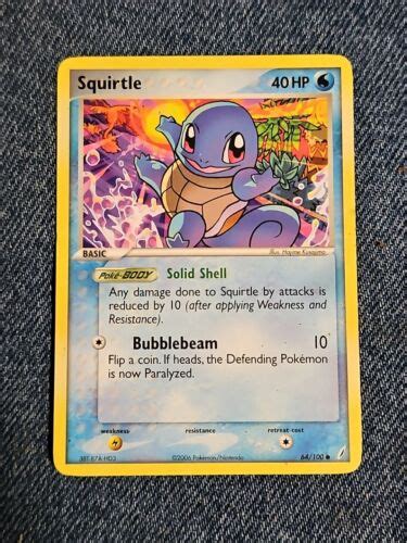 Pokémon TCG Squirtle EX Crystal Guardians 64 100 Regular Common eBay