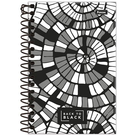 Caderneta Espiral 1 8 Capa Dura Back To Black BACK TO BLACK