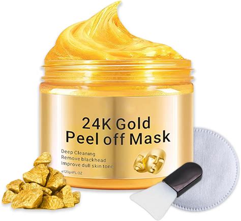 24K Gold Peel Off Maschera Viso Idratante E Esfoliante E Illuminante