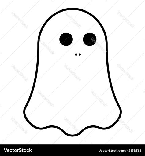 Cute Ghost Icon Symbol Royalty Free Vector Image