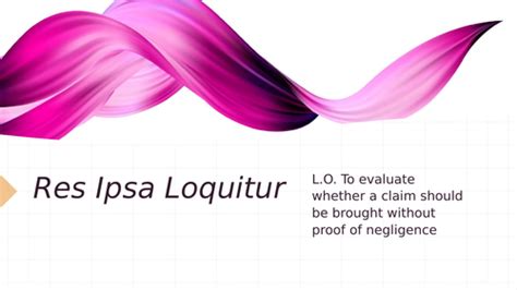 A Level Law Res Ipsa Loquitur Lesson Eduqas Tort Law Teaching