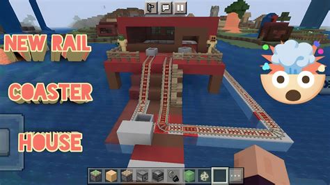 Rail Coaster House In Minecraft Minecraft Rail Coaster Build