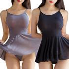 Women S Sexy Backless Sheer Slip Dress With G String Babydoll Lingerie Nightwear EBay