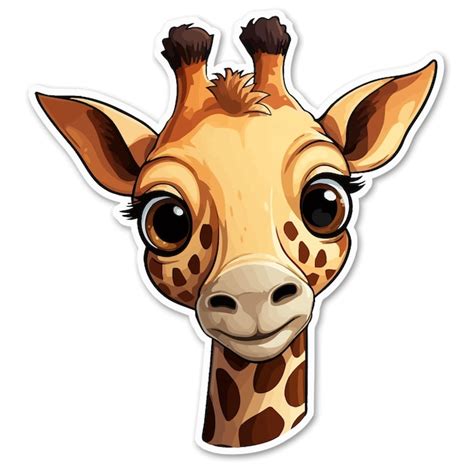 Premium Vector Sticker Baby Giraffa