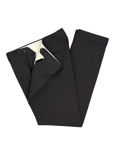 Exibit Pantaloni Uomo Neri Eleganti Slim Fit