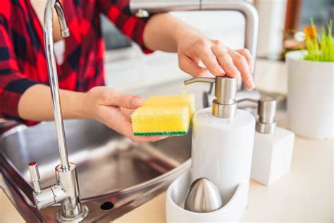 Detergent In Dosing Cup For Laundromat Stock Image Image Of Utensil