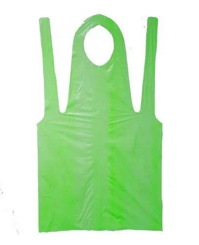 Green Plain Disposable Plastic Apron For Safety And Protection Size