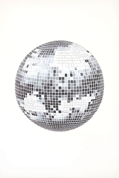 Premium Ai Image Hand Painted Disco Mirror Ball Art Print