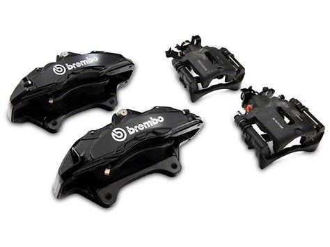 Ford Performance Mustang Brembo 6 Piston 15 Inch Big Brake Upgrade Kit Gloss Black Calipers M