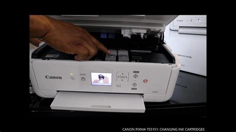 Canon Pixma Ts Changing Ink Cartridges Youtube