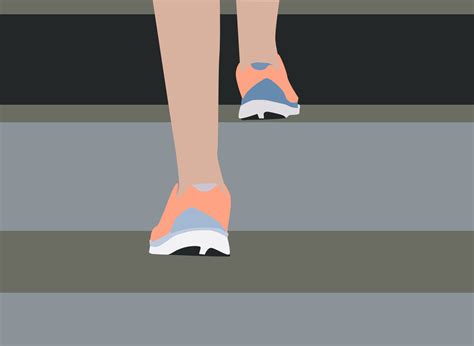 Walking Upstairs Illustration Vector On White Background