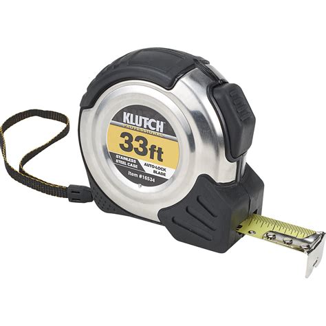 Klutch Stainless Steel Tape Measure — 1in. x 33ft. | Northern Tool ...